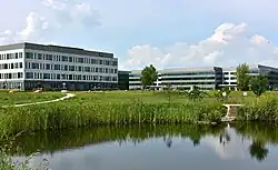 An office complex in Wyczółki in 2018.