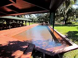 A pool at Auldbrass, built during Silver's renovation of the plantation
