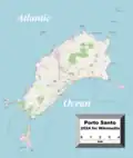 Comprehensive map of Madeira's outlying island of Porto Santo