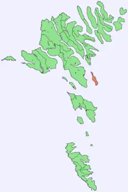 Location within the Faroe Islands