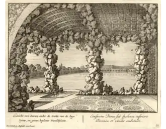 View from the grotto to the pond