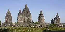 Image 62Prambanan in Java was built during the Sanjaya dynasty of Mataram Kingdom; it is one of the largest Hindu temple complexes in Southeast Asia. (from History of Indonesia)