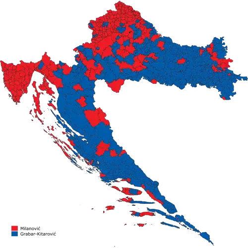 First-place candidate in the 2nd round of the election in each municipality.