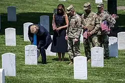 President Donald J. Trump and First Lady Melania Trump Visit Arlington National Cemetery