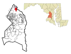 Location of South Laurel, Maryland