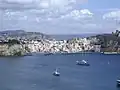 Harbor of Corricella, Procida Island (view from Cape Pizzaco)