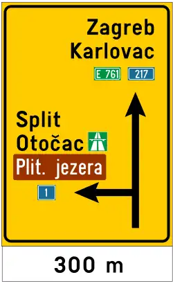 An intersection in Croatia.