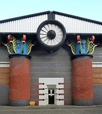 Isle of Dogs Pumping Station, London, John Outram, 1988[86]
