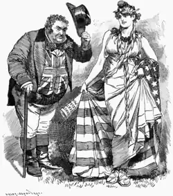 John Bull and Columbia in an 1887 Punch illustration