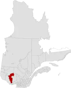 Location of La Vallée-de-la-Gatineau