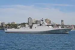 KRI Iskandar Muda in Sydney Harbour on 5 October 2013.