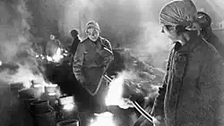 Women metalworkers during the siege of Leningrad