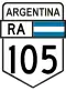 National Route 105 shield}}