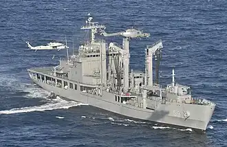 ROKS Hwacheon (AOE 59) in counter-terror exercise