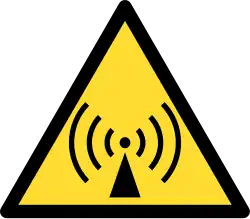 Radio waves hazard symbol