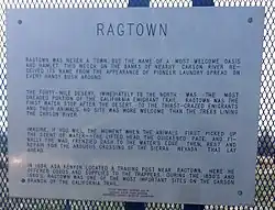 Ragtown highway marker near Fallon