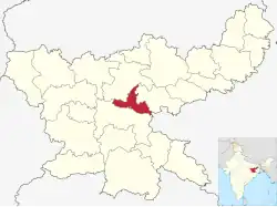 Location of Ramgarh district in Jharkhand