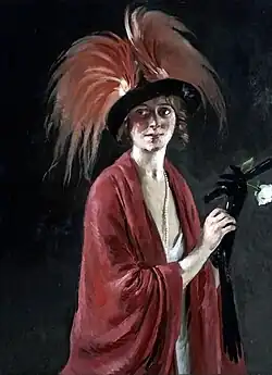 Paradise Plumes and Red Shawl, 1925