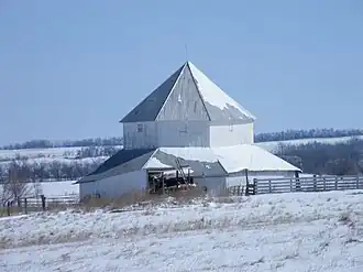 Octagonal barn in Rea on the National Register of Historic Places