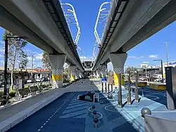Recreational space created under Clayton railway station in Melbourne's east by the Level Crossing Removal Authority