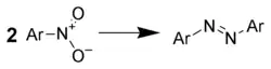 Generalization of the reduction of a nitroarene to an azo compound