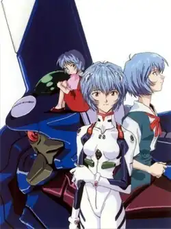 Three forms of a blue-haired female fictional character showing her child self (left), her with a white suit (middle), and her with a blue and white school uniform (right)