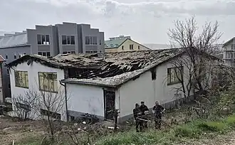 Image of the remains of the burnt out nightclub.