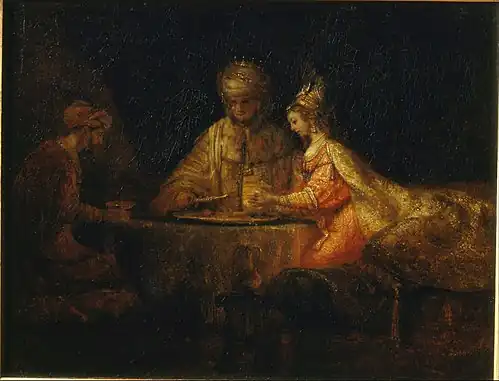 Ahasuerus and Haman at the Feast of Esther (1660), Pushkin Museum, Moscow