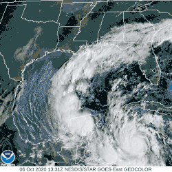 Hurricane Delta was rapidly intensifying on Tuesday October 6, 2020. Delta eventually reached winds of 145 mph Tuesday afternoon.