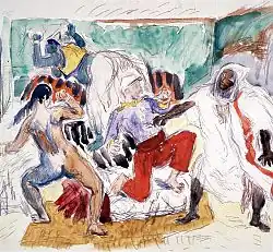 French Legionnaire being stabbed by an Algerian (1915)