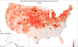 Republican presidential election results by county