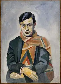 Robert Delaunay, 1923, Portrait of Tristan Tzara, oil on cardboard, 104.5 x 75 cm