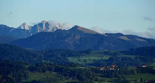 Reuterwanne seen from Mariaberg in Kempten