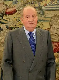 A photograph of Juan Carlos aged 75