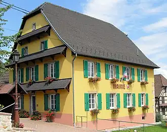 The town hall in Riespach