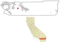 Location within Riverside County and California
