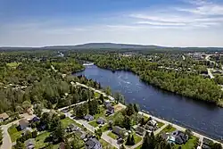 Aerial view of Sainte-Catherine-de-la-Jacques-Cartier