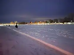 Road near the river mouth in St. Lawrence River