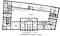 Historicism: Reichspost building, floor plan