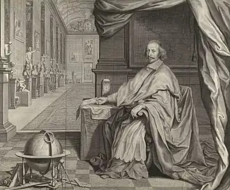 Mazarin seated within the gallery of his Palace (1659)