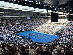 Rod Laver Arena, the main court of the Australian Open, in 2023.