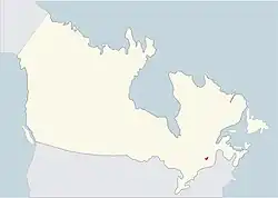 Location of the archdiocese (red) within Canada
