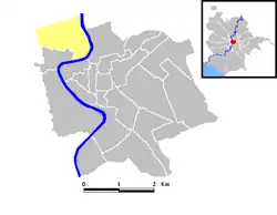 Position of the rione within the center of the city