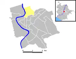 Position of the rione within the center of the city