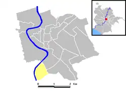 Position of the rione within the center of the city