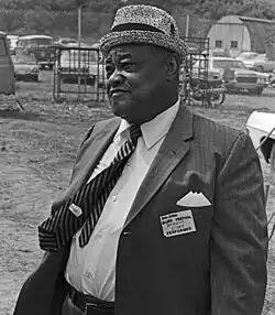 Roosevelt Sykes takes a break at the 1970 Ann Arbor (Michigan) Blues Festival.