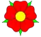 An heraldic rose