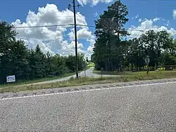 Intersection of Rosebud Road and Alabama State Route 10 in Rosebud