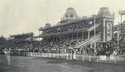 Grandstands full of people