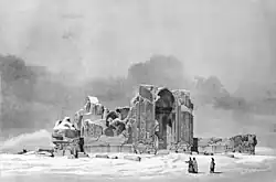 Ruins of the mosque, Eugène Flandin, 1841